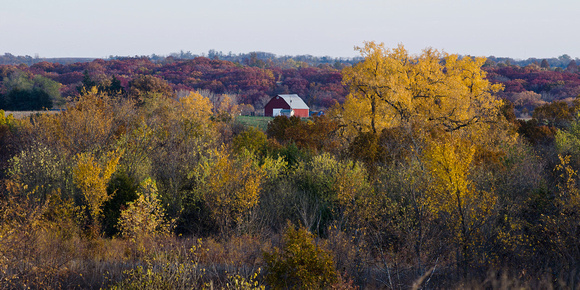Barn with Fall Colors