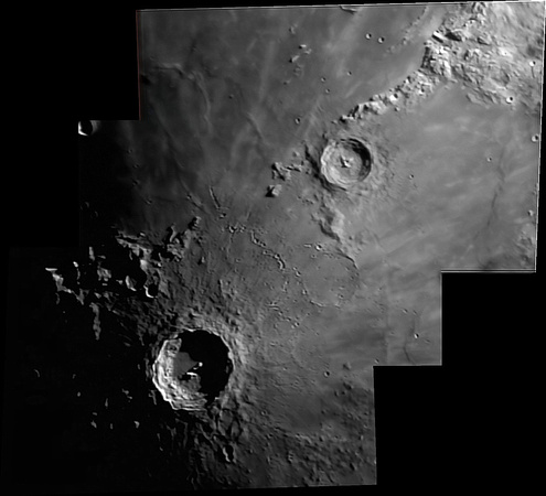 Copernicus, Stadius, and Eratosthenes Area of the Moon