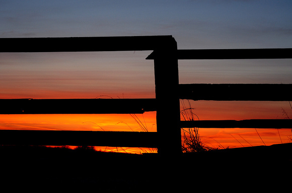 Sunset with Fence